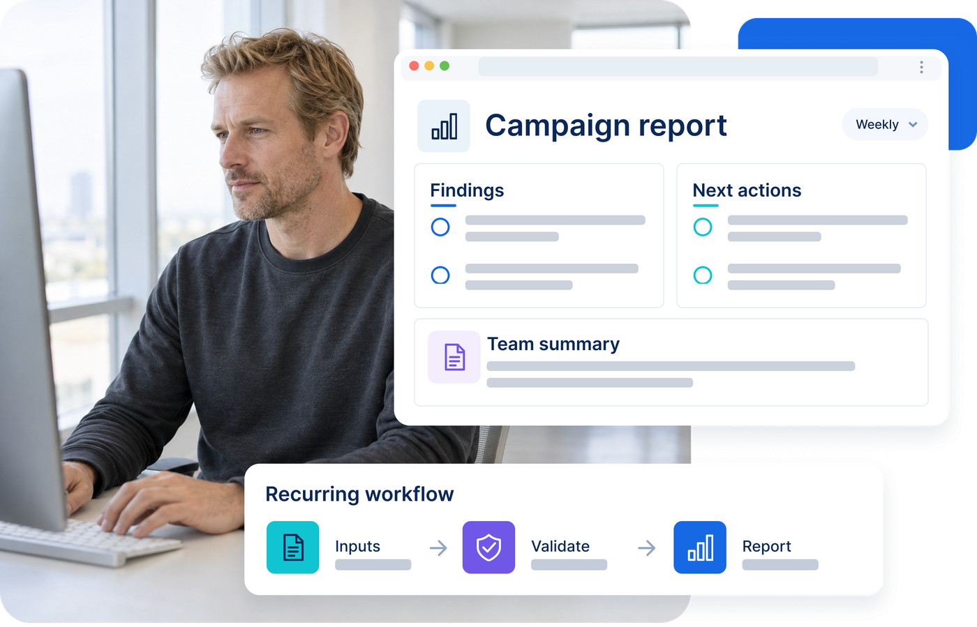 An AI workflow built around real work