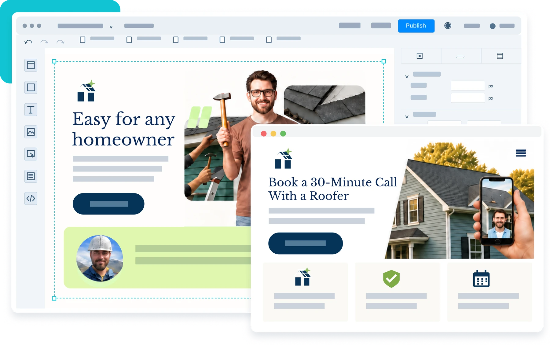 A launch-ready landing page moving from approved design into production